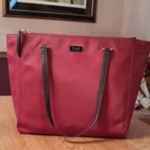 Kate Spade Pink Tote Bag with Leather Straps